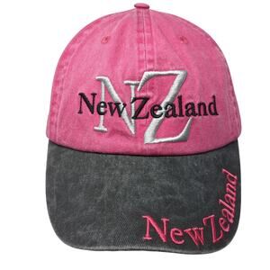 New Zealand Slideback Baseball Cap Pink One Size Adjustable Embroidered Hallifax